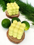 Bubble Cube Candle - Lime & Coconut