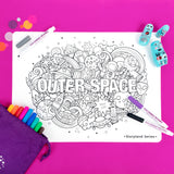 OUTER SPACE - Re-FUN-able™ Colouring Set