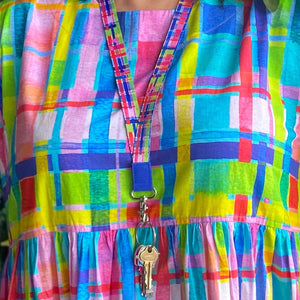 Lanyard - RO X Lordy Dordie Rainbow Gingham