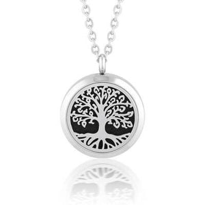 Tree of life Aromatherapy/ Essential Oil Diffuser Locket Necklace