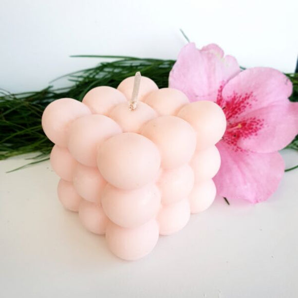 Bubble Cube Candle - Rose