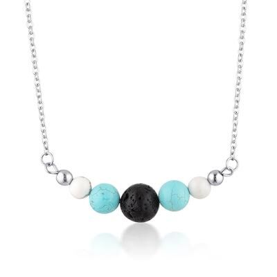 Turquoise & Howlite Diffuser Necklace