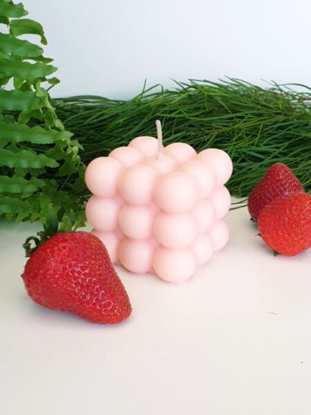 Bubble Cube Candle - Strawberry